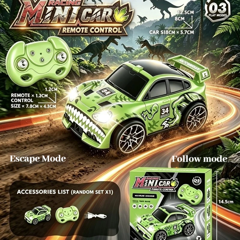 Generic Remote Control Car Rechargeable High Speed Electric Drift Car Follow Mode Escape Mode Hobby Gift For Adults