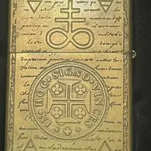 Vicker Zippo Ancient Gold Brass Constantine Priest 6 sides Sculpture Wind Proof Collection in the box 12 Main Original Zippo Lighter Sales - №6