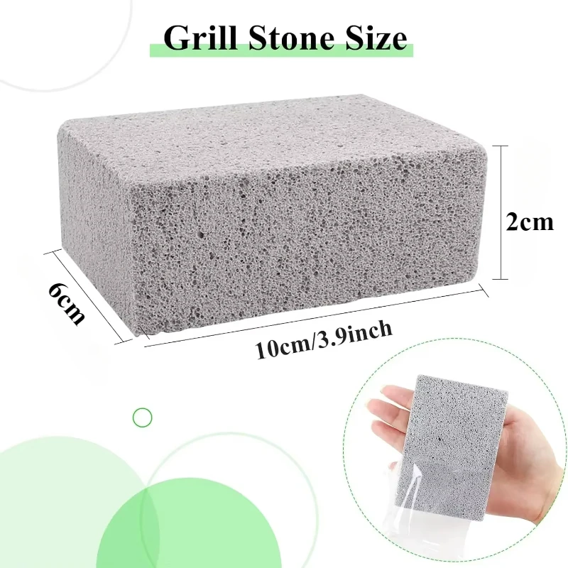1-20PCS BBQ Grill Cleaning Bricks BBQ Heat Resistant Cleaning Pumice Brush Powerful Stain Remover Cleaning Tools BBQ Tools 6