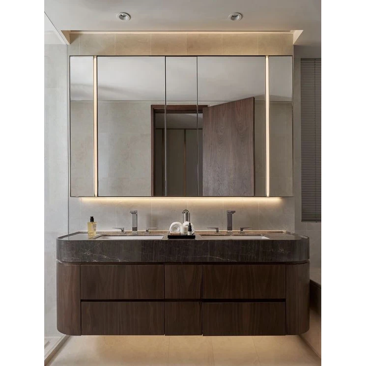 

Factory Sale Design Customize Bathroom Vanity Modern Mirrored Cabinets