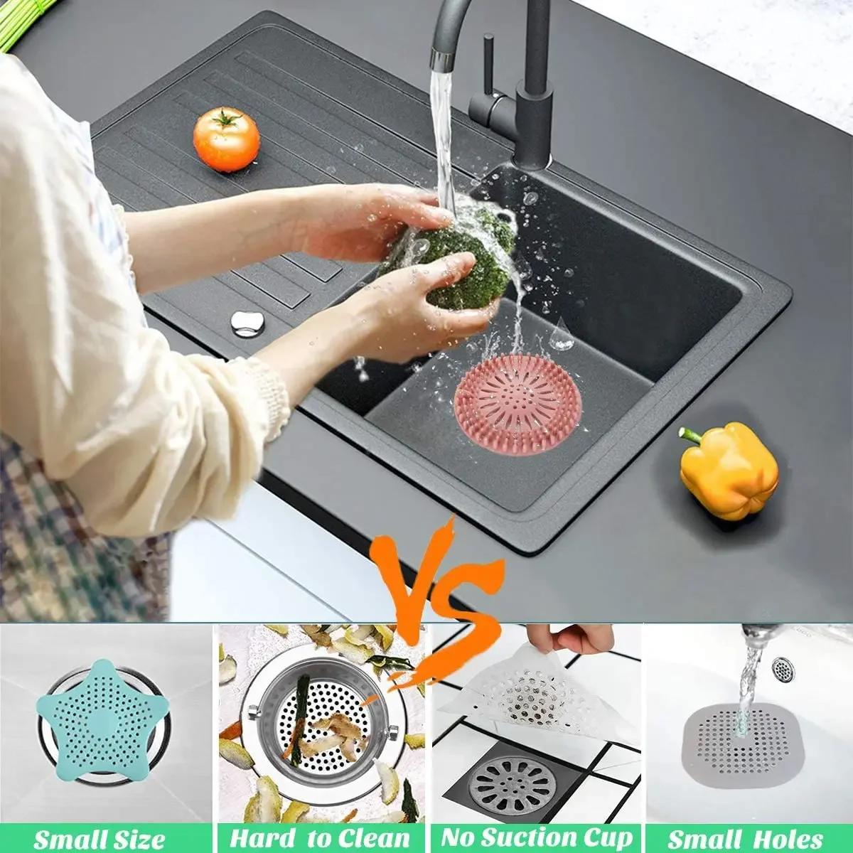 Silicone Drain Hair Catcher