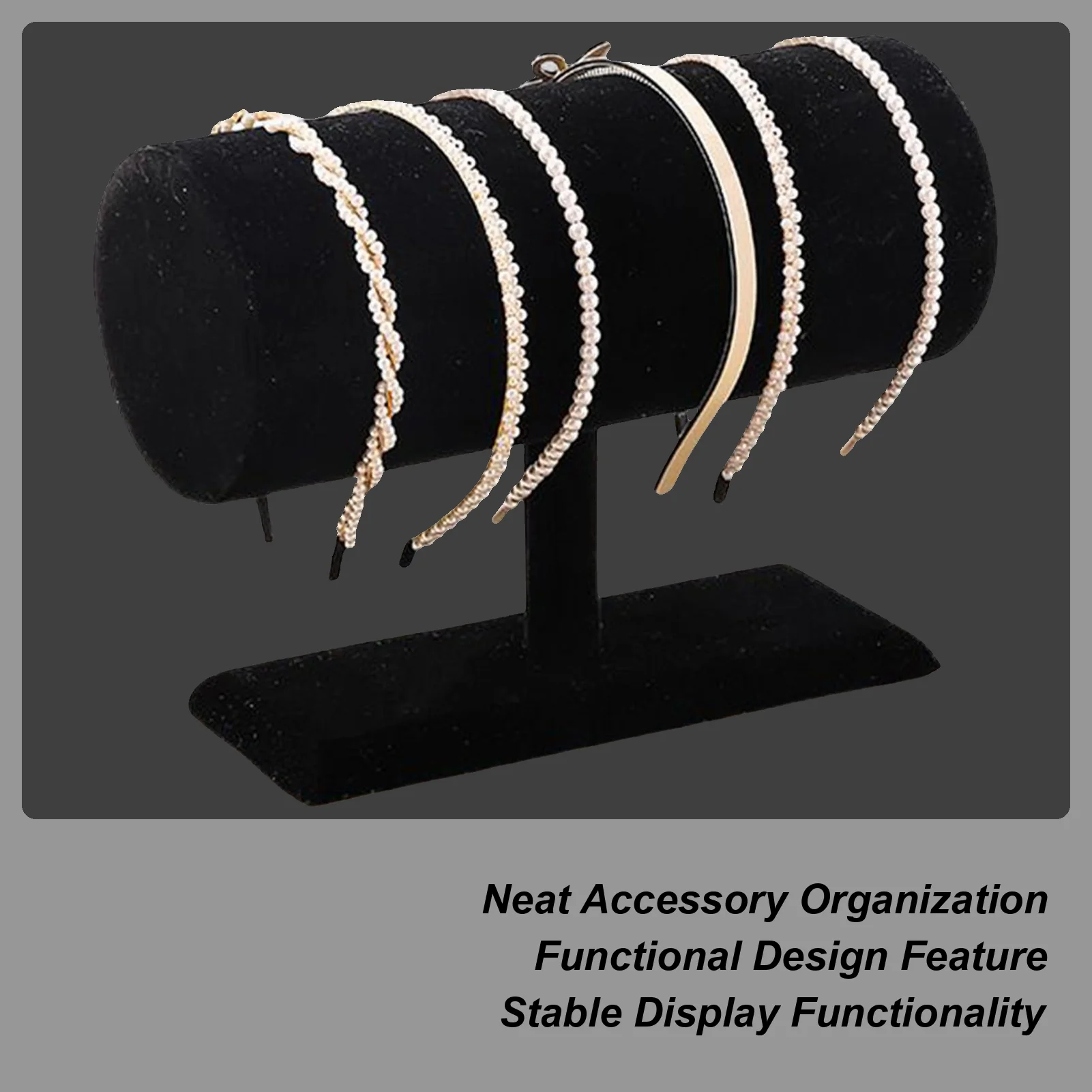 Headband Organizer For Girls Velvet Display Stand Hairband Organizer Fashion Headband Holder For Bracelet Jewelry Necklace Hair