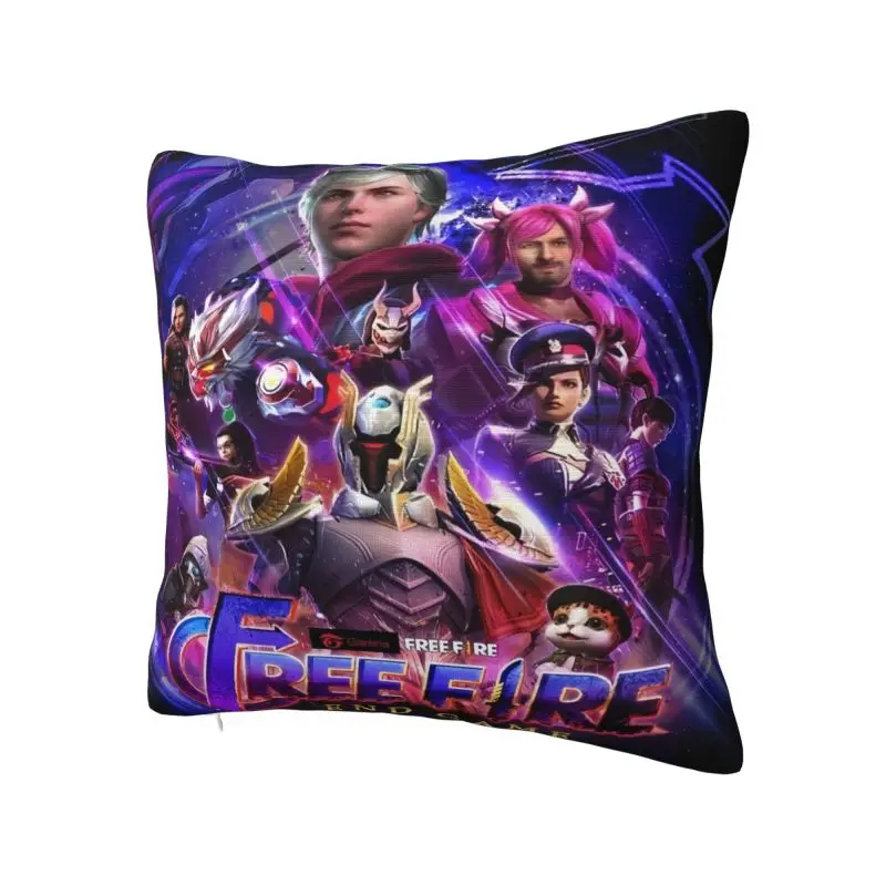 Custom Garena Free Fire Game Cushion Cover 45x45cm Velvet Cute Pillows Home Decor