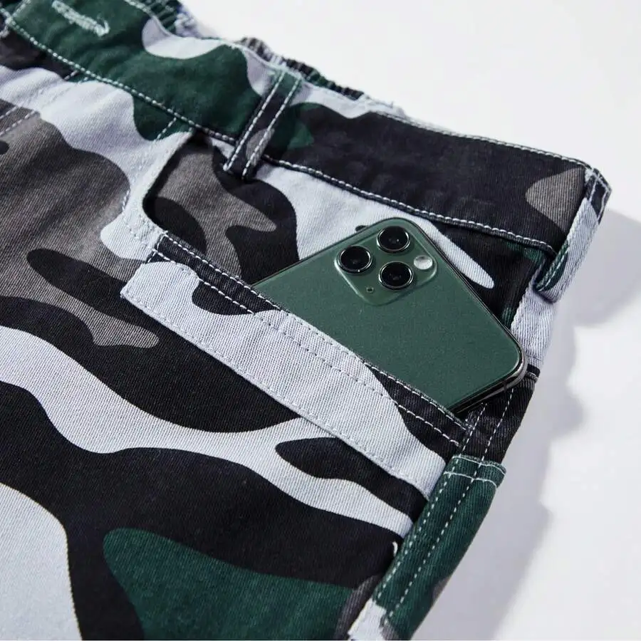 Keevoom Men's Camouflage Cargo Shorts, Wear-Resistant Outdoor Tactical Shorts, Loose Fit With Multi Pockets For Daily Commute