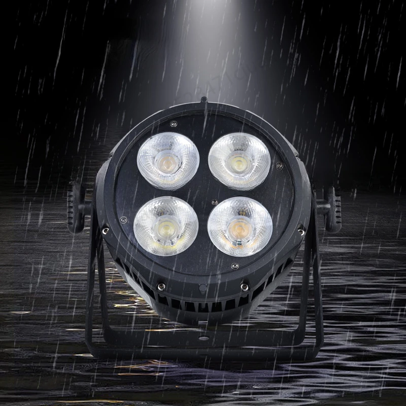 Waterproof 4 Eyes Cob Led Par Lights 4X50W Flat Aluminum 200W 4 Eye  Par Warm Waterproof Led Cob Par Lights Ip65