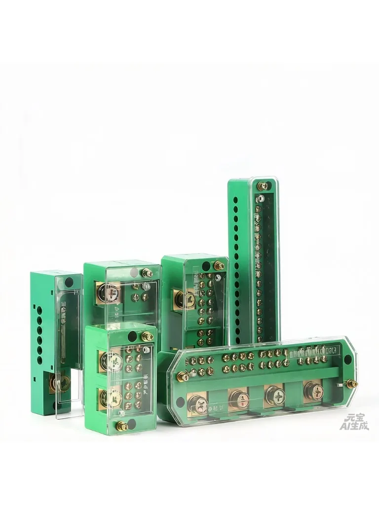 Unipolar Splitter Junction Box 1/2/3/4 in 4/6/8/12Out Retardant Metering Cabinet Wire Terminal Block Retardant Flame Retar Parts