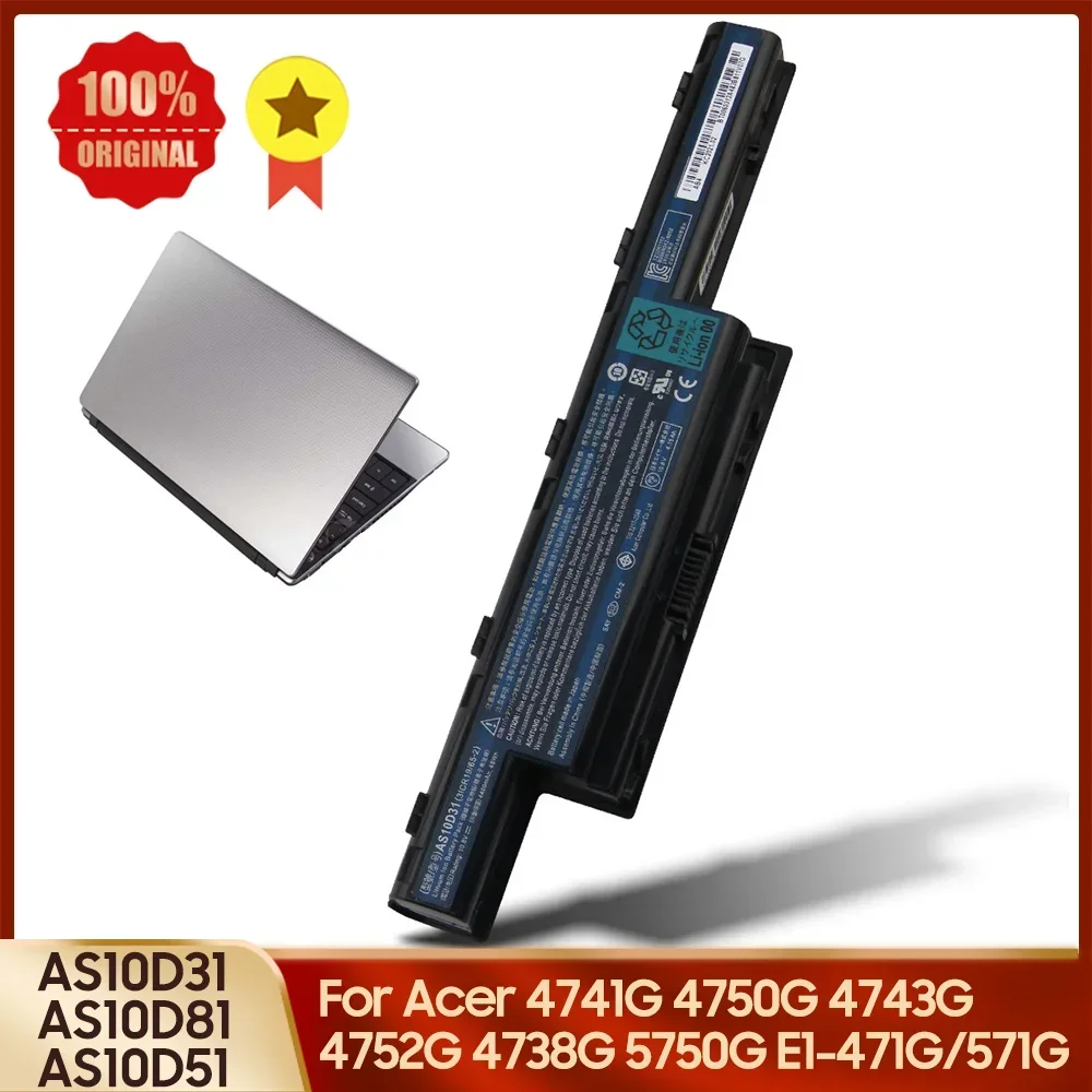 Сменный аккумулятор AS10D31 AS10D81 AS10D51 для Acer 4741G 4750G 4743G NV79 NV53 Aspire 5741G 4752G 4738G 5750G E1-471G 571G