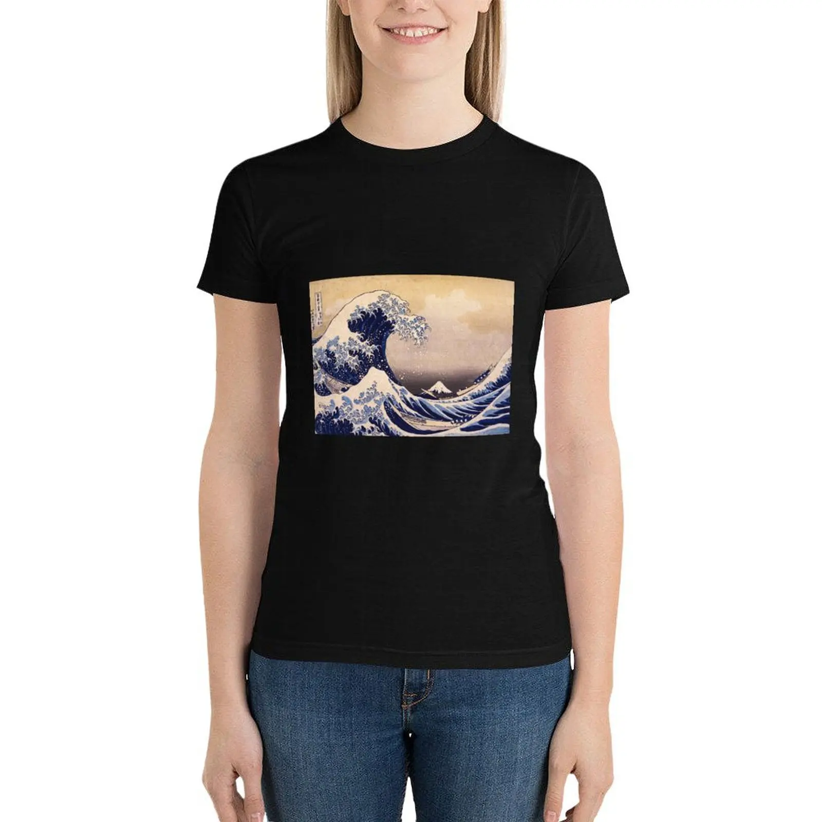 

The Great Wave off Kanagawa by Katsushika Hokusai (c 1830-1833) T-Shirt funny cute tops plus size tops summer blouses woman 2024