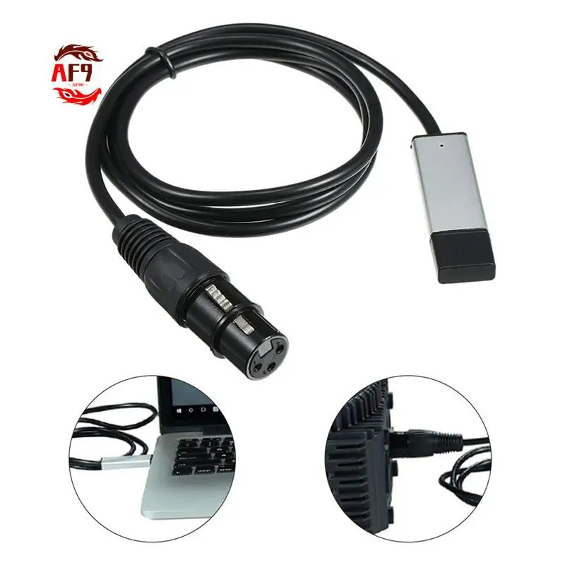 

AF90-USB To DMX Interface Adapter Cable For Stage Disco Moving Head Light Computer PC DMX512 Controller Signal Conversio