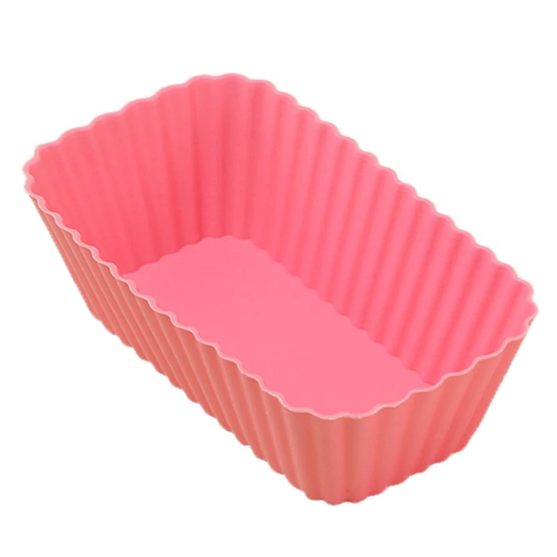 1/4pcs Silicone Rectangular Reusable Cake Molds Jelly Baking Mould Cupcake Maker Muffin Cup Kitchen Pastry Tool