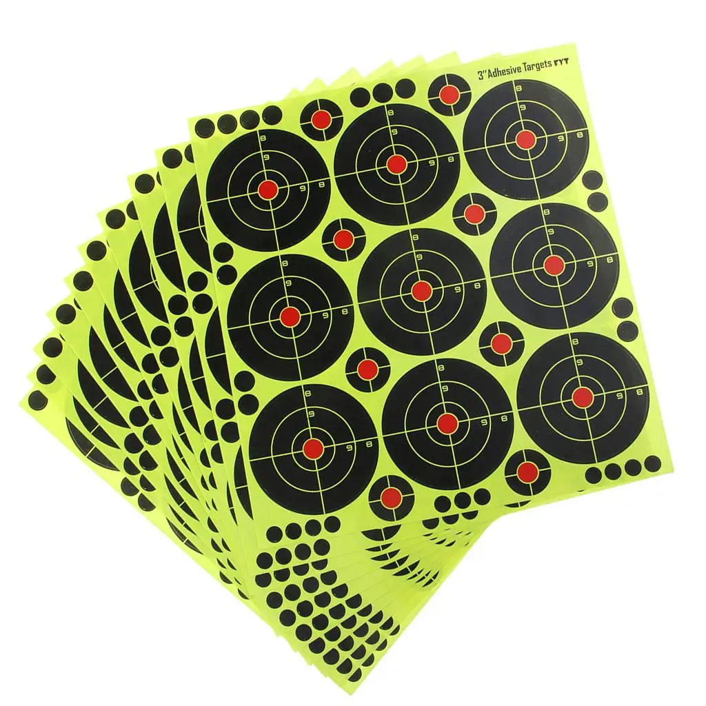 8cm Shooting Paper Target Reactive Splatter Stickers Self-adhesive Target Paper for Practice at Range