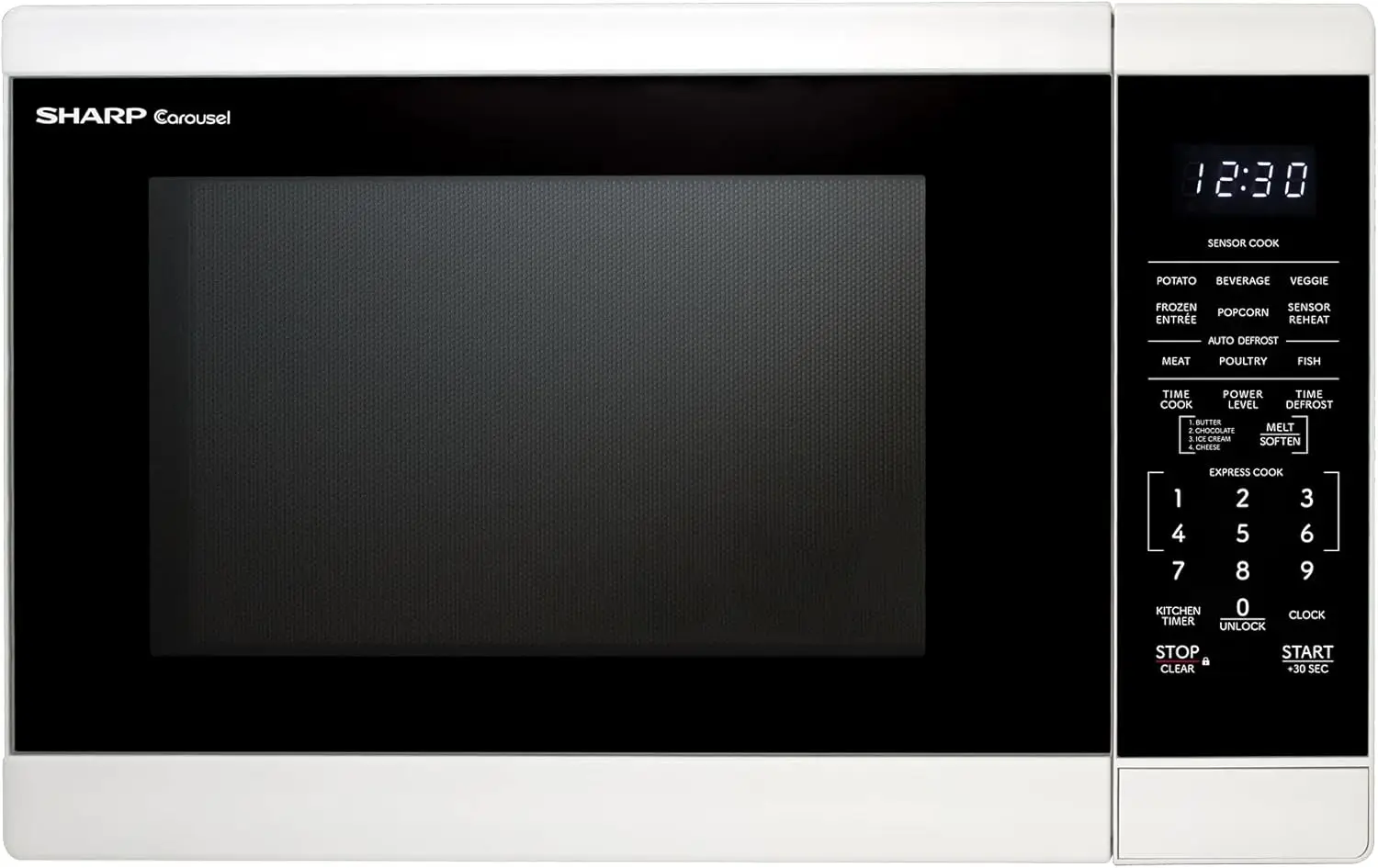 White Countertop Microwave Oven with 1100W Power and 1.4 cu. ft. Capacity