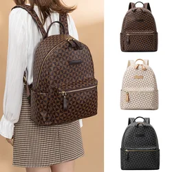 Checker backpack 2022 new leisure travel bag large capacity printed business commuting backpack