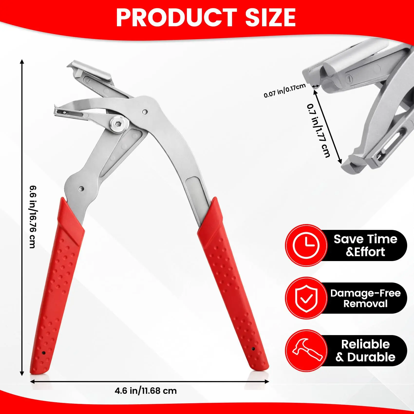 Automotive Clip Removal Pliers, Car Interior Panel Fastener Remover, Professional Plastic Rivet Snap Puller Tool