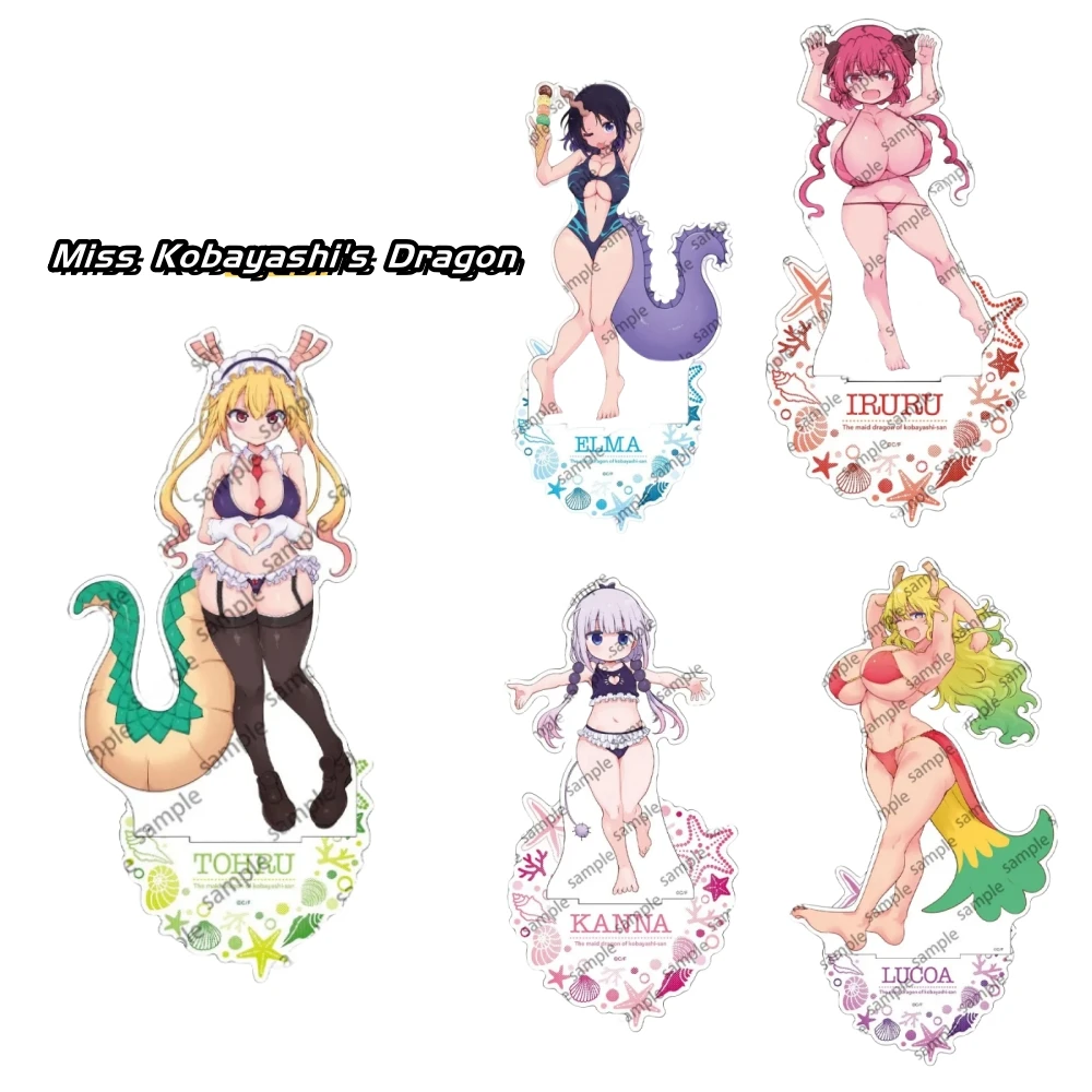 Anime Miss Tohru Kanna Acrylic Stand Plate Toy Kobayashi's Cartoon Dragon Figure DIY Desk  Maid S Decoration Accessories Gift
