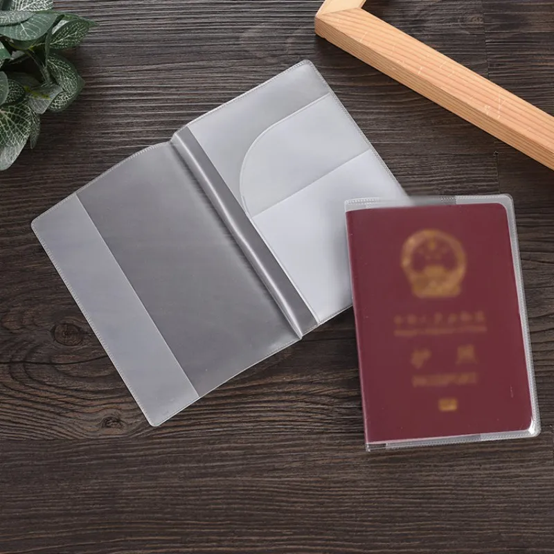 Juste de protection pour passeport, étui à documents étanche, matériau PVC conviviale ré transparent, fournitures de stockage de bureau à domicile, 2 pièces, 4 pièces