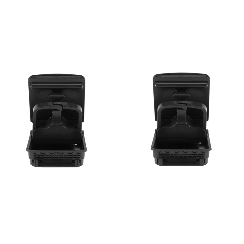 2X Black Central Armrest Rear Cup Holder For Jetta 5 Golf 5 6 Rabbit EOS