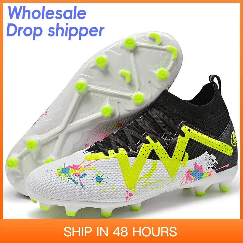 

New Men Football Boots Soccer Shoes Outdoor Sport Training Ultralight Non-Slip Training Match Sport Cleats Grass Futsal Unisex