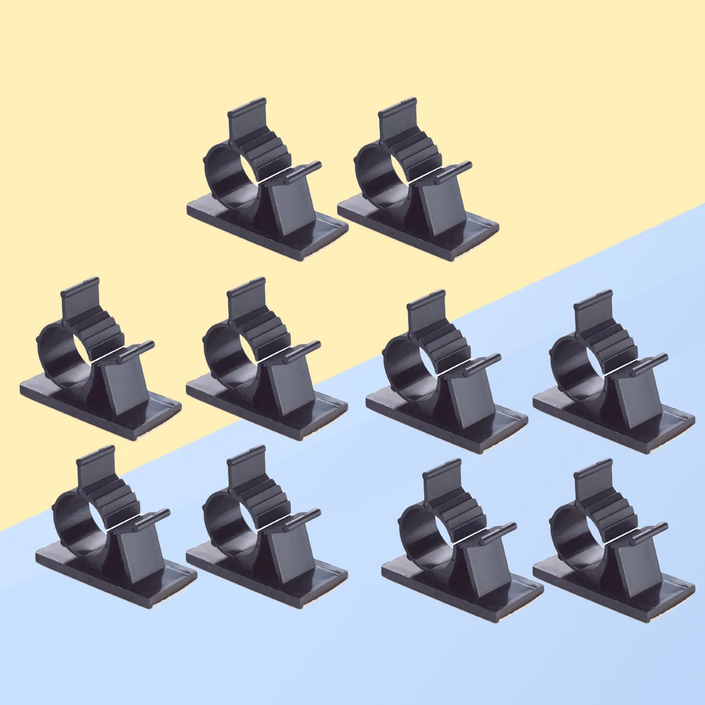 

30pcs Plastic Clips Black Adhesive Backed Wire Adjustable Cable Clips Adhesive Cable Management Clips Adjustable Clamp