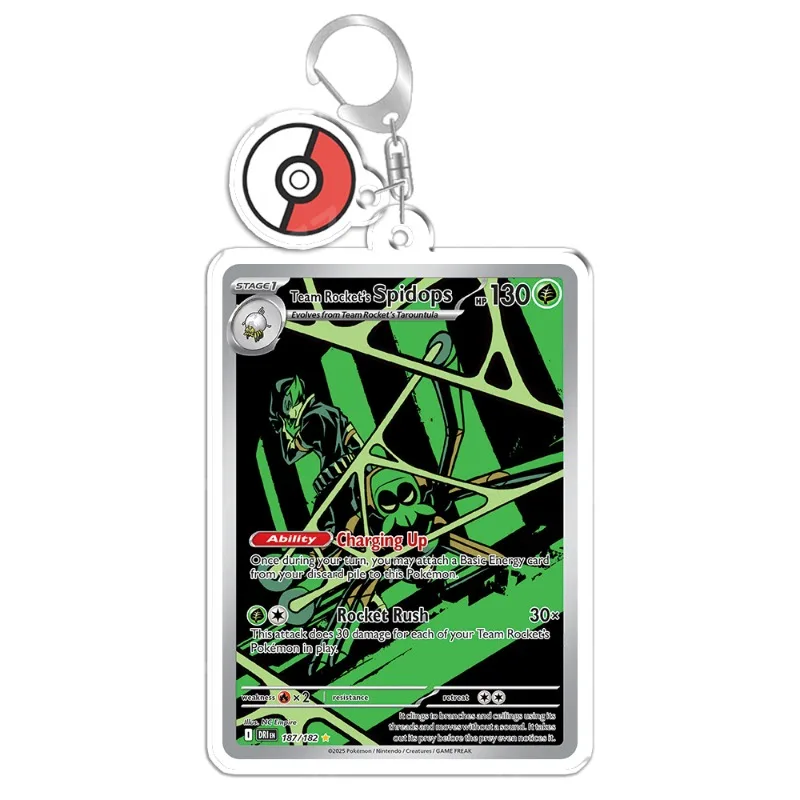 Keychain Bag Charms for Pokemon Roserade Shaymin Crustle Spidops Hydrapple Rapidash TyphlosionPTCG Anime Game Collection DIY Toy view 6