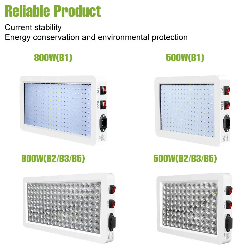 500W LED Grow Lights Full Spectrum Hydroponics Cultivation Plant Lamp Indoor Greenhouse Tent Succulent Vegetables Fill Lighting