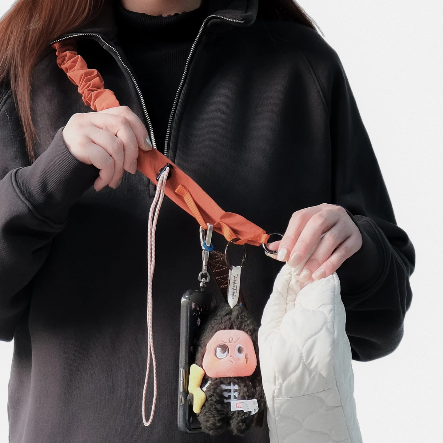Adjustable Multi-Functional Qca Shoulder Strap Climbing Lanyard Mobile Phone Anti-Loss Belt Replacement Bag Strap Fashionable