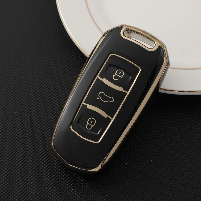 

New TPU Car Remote Key Case Cover Shell Fob For Geely Atlas Boyue NL3 EX7 Emgrand X7 EmgrandX7 SUV GT GC9 Borui Protector Holder