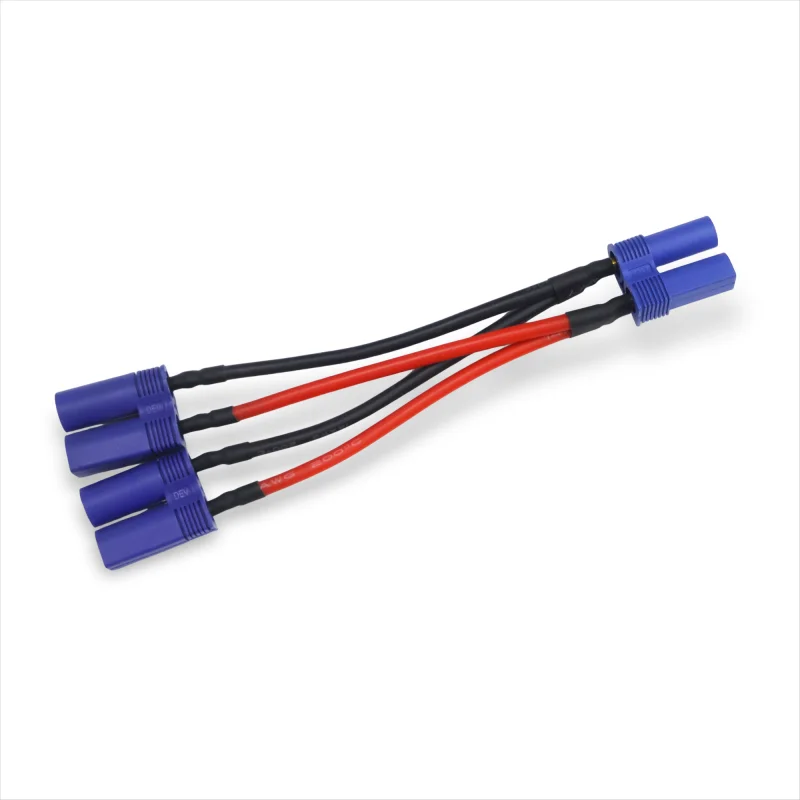1 Uds EC5 arnés Cable conector de batería paralelo extensión Dual Y divisor Cable de silicona para Rc DIY Quadcopte modelo de ala fija