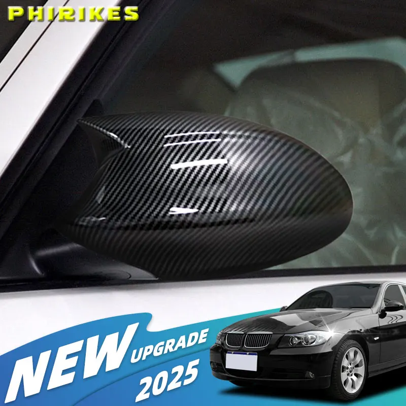 For BMW 1 3 Series E81 E82 E87 E88 E90 E91 E92 E93 2005-2009 Car Side Wing Mirror Cover Rear-View Caps Black high quality types