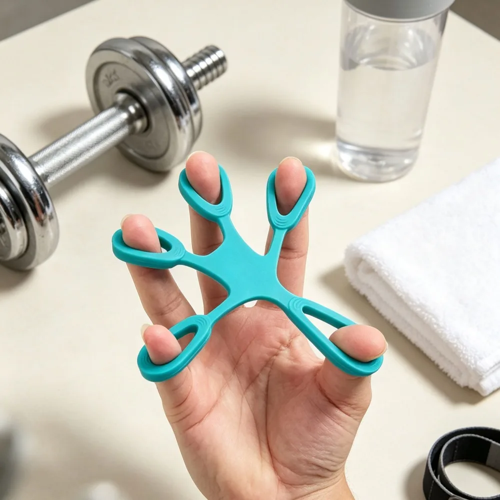 Hand Grip Finger Exerciser Silicone Finger Expander, Wrist Strength Training Resistance Bands Fitness Massage Equipment