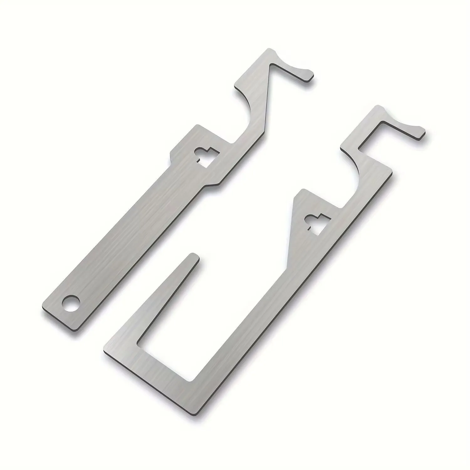 

2Pcs Multi-Purpose Lever Tool Stainless Steel Durable Locksmith Tool Mini Portable Pry Bar Hand Tool for Firefighter/Police