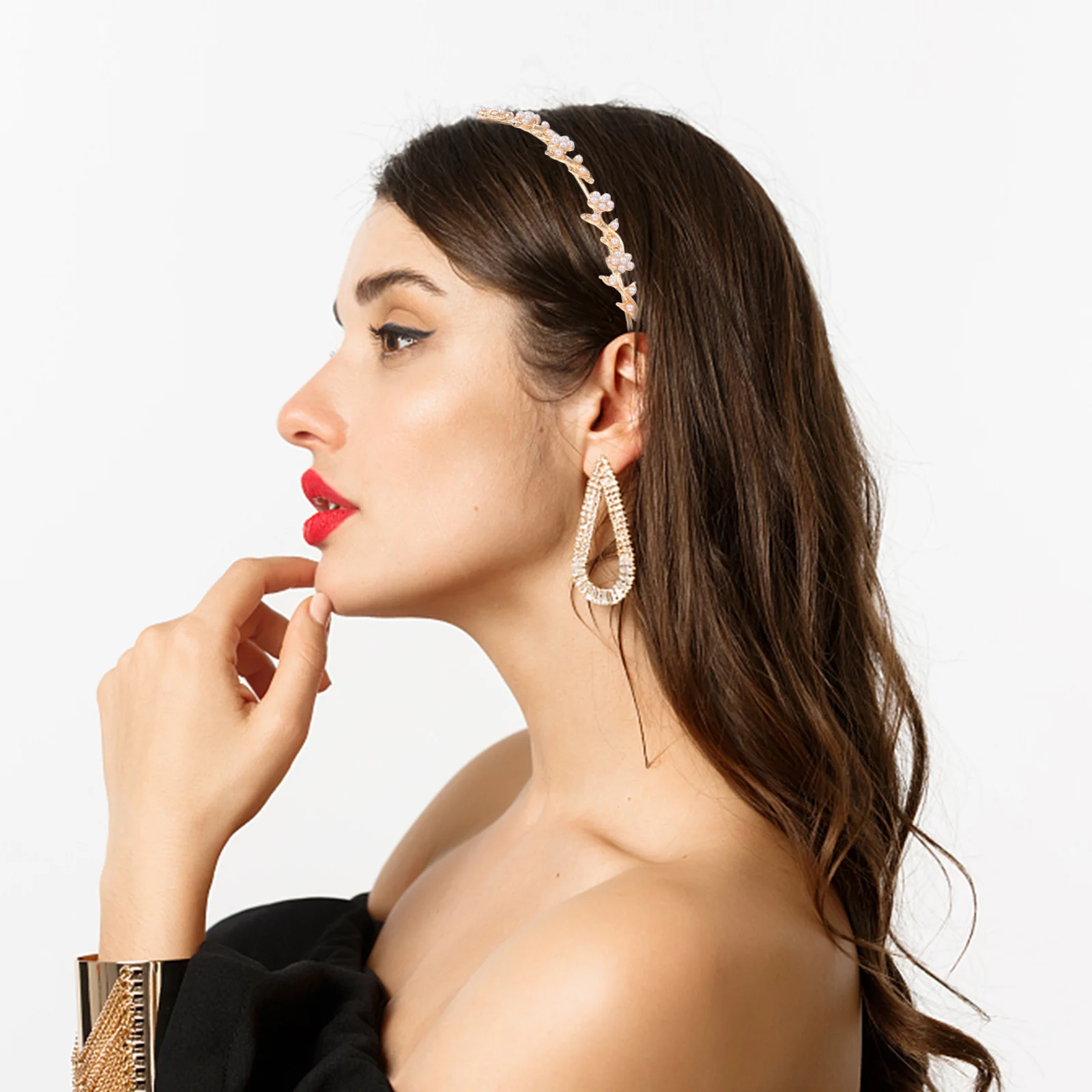 

5Pcs Gold Headband Women's Metal Headband Delicate Decorative Headwear Fashion Hairband for Daily Wear Special Occasions Shiny