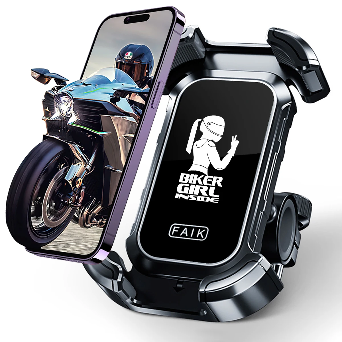 

Байкерская девушка внутри с узором, мотоциклы, велосипед, держатель для телефона, вращение на 360°, навигационный кронштейн для мобильного телефона, противоударный кронштейн для езды на велосипеде