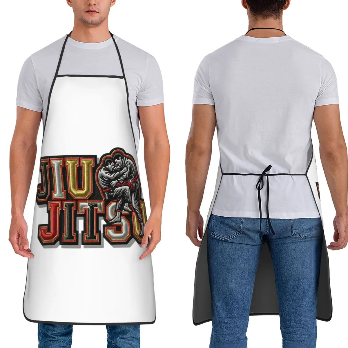 

Пластырь для джиу-джитсу, дизайн, эмблема боевых искусств, фартуки для шеф-повара, кулинарии, кухни, нагрудник для уборки кухни, передник для женщин и мужчин