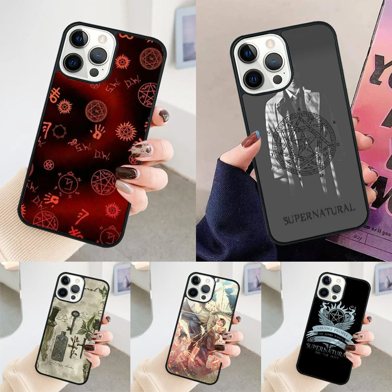 Supernatural TV Pattern phone case Cover For iPhone 14 15 16 Pro Max SE 2020 coque For apple 11 12 13 Pro Max Mini 7 8 Plus