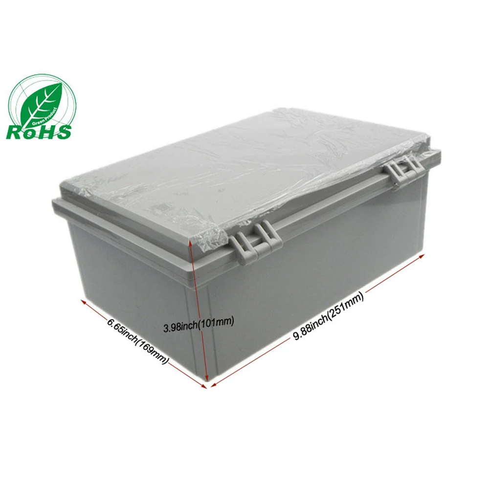 

1PCS Large IP65 ABS Hinged Waterproof Junction Box MG Enclosure With Lock 250*170*100mm 9.88*6.65*3.98inch