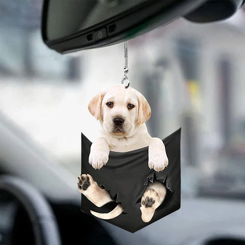 Auto Hanger Praktisch Interieur Ornament Opknoping Mini Puppy Vorm Auto Opknoping Speelgoed Cadeau Auto Decoratie Accessoires