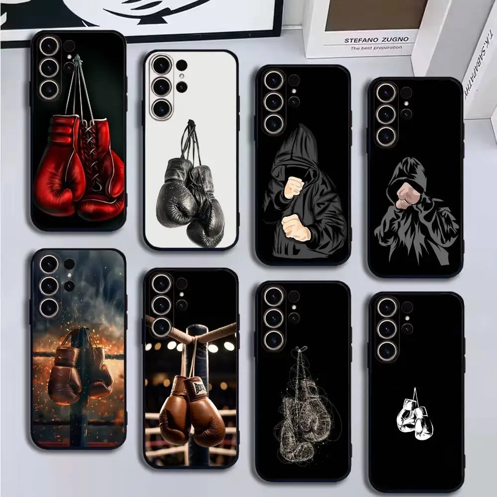 

Boxing Phone Case For SamsungS25,24,21,22,23,30,Ultra,20,Plus,Fe,Lite,Note,10,9,Soft Black Cover