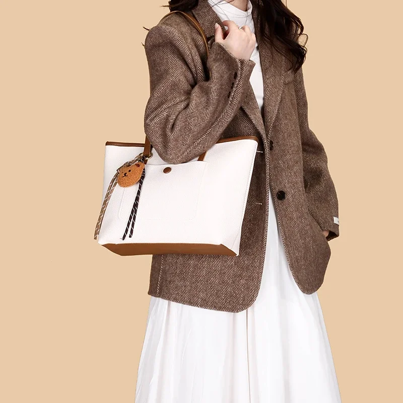 

Unique Leisure Casual Messenger Bag For Women Mini Size Crossbody Purse Solid Color Trendy Versatile Use