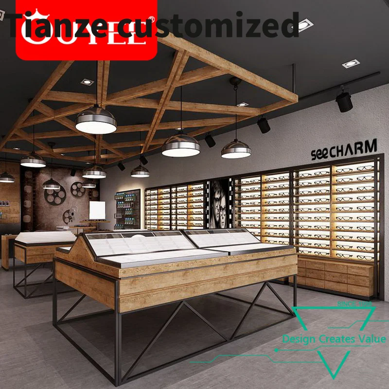 Customized-Customized Commercial Furniture Optical Store 3D Interior Design Market Shop