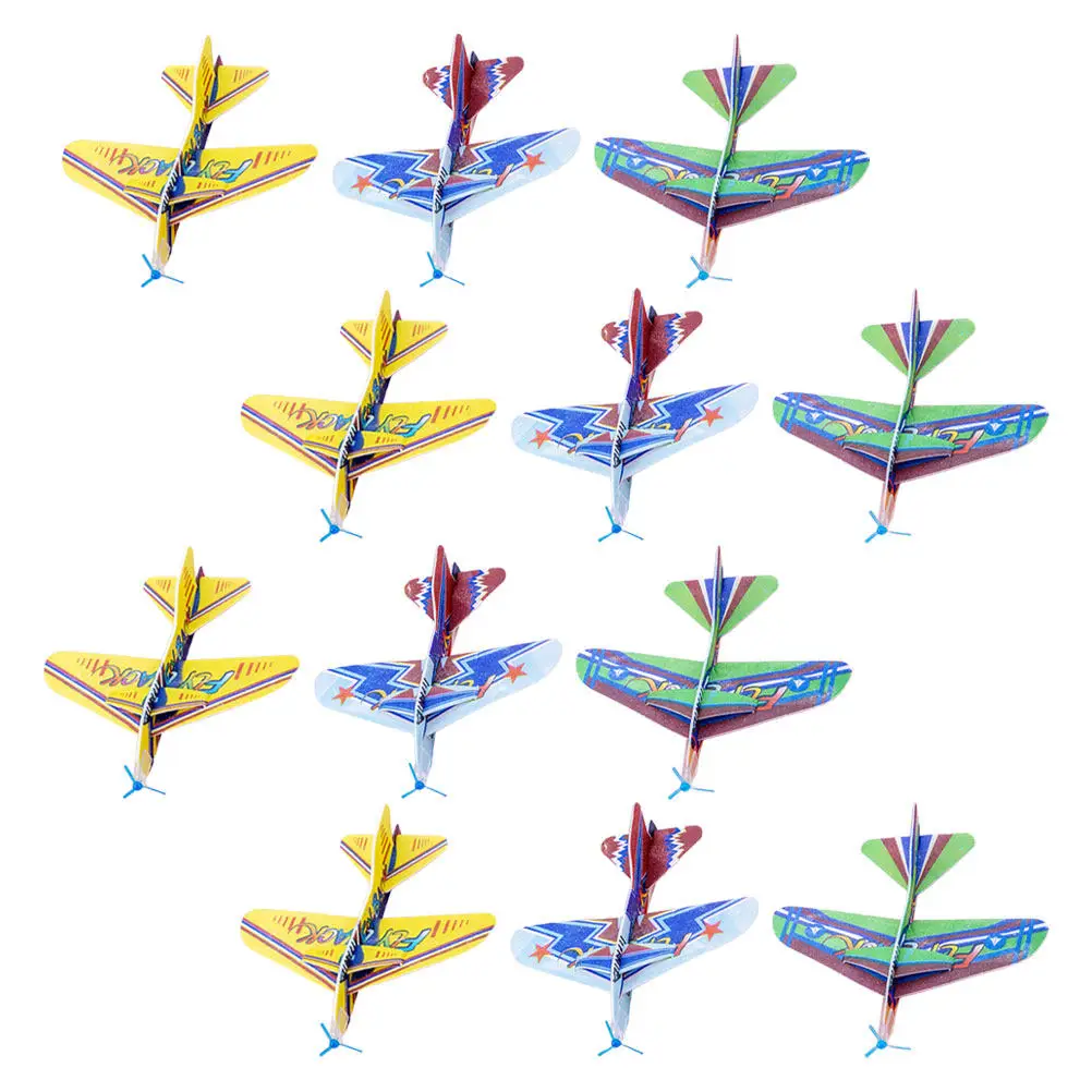 

12 шт. детских моделей самолетов, сборные игрушки, летающие самолеты из ЭВА для детей