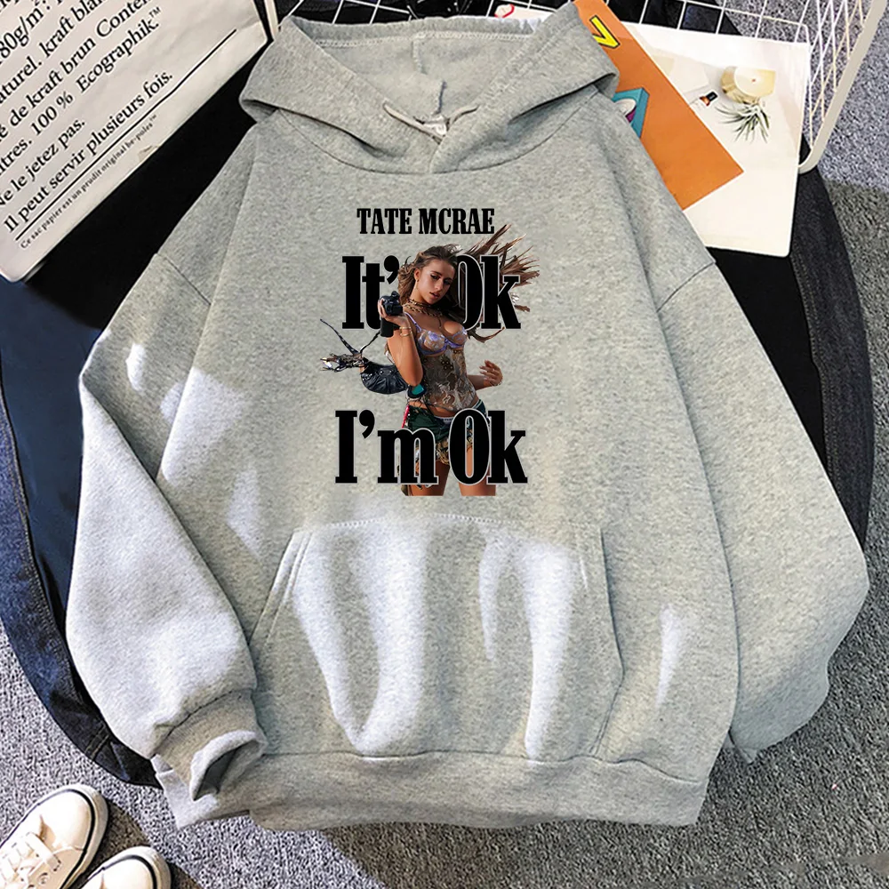Hiver hommes/femmes sweats Hip Hop Streetwear c'est Ok je suis Ok Tate McRae sweats à capuche Sudaderas Con Capucha à manches longues graphique hauts