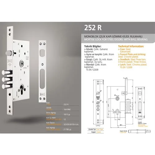 Castle 252 Rsn Monoblock Steel Door Lock