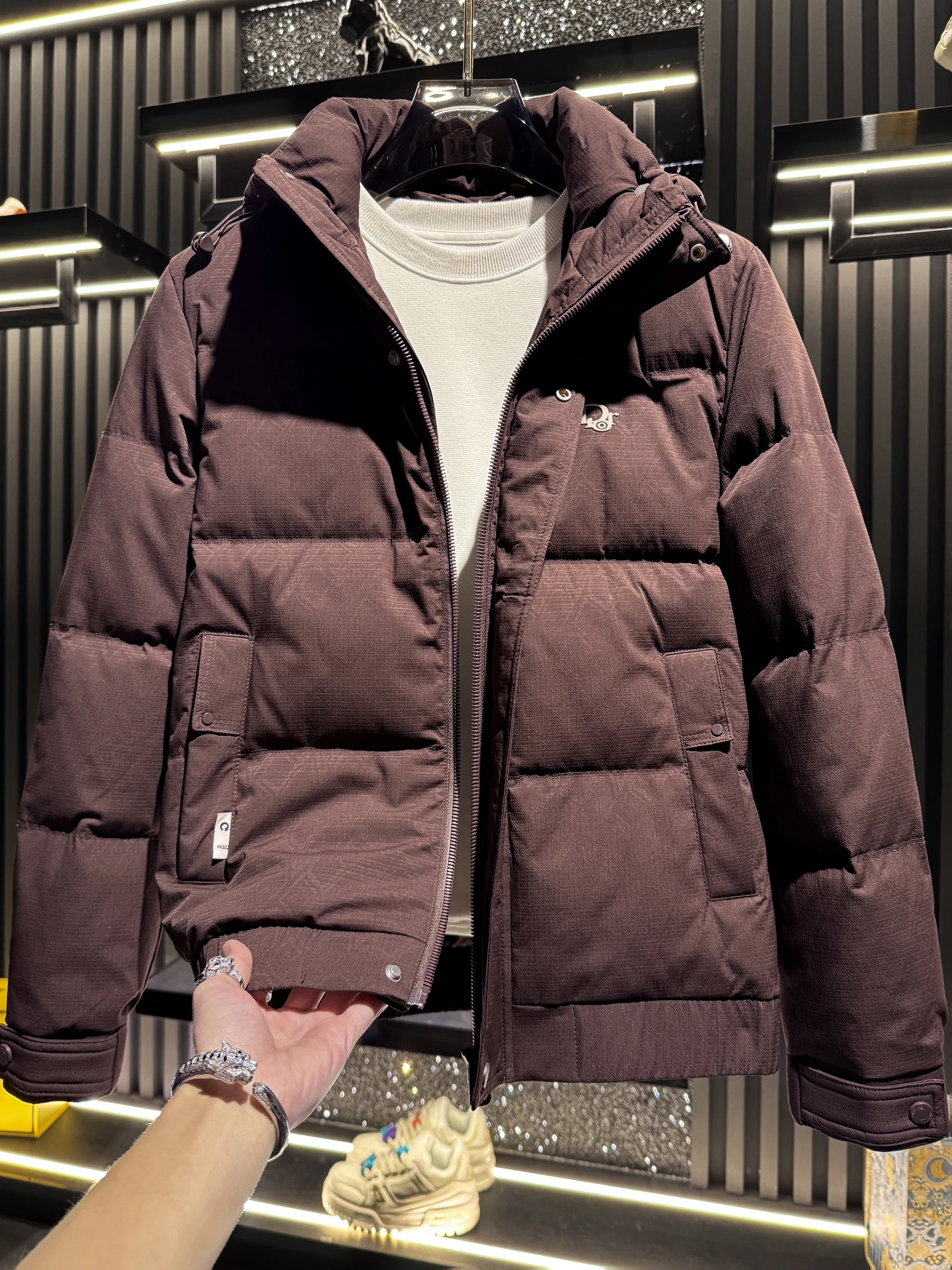 

Men's High-End Hooded down Jaet 2025 New Winter Faion Thiened Cold-resistant White Du down Coat Ci Casual Sle