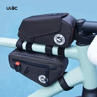 ULAC-bolsa de tubo de marco frontal impermeable para bicicleta de montaña y carretera, bolsa triangular de gran capacidad, bolsa de herramientas para alforja de ciclismo, accesorios