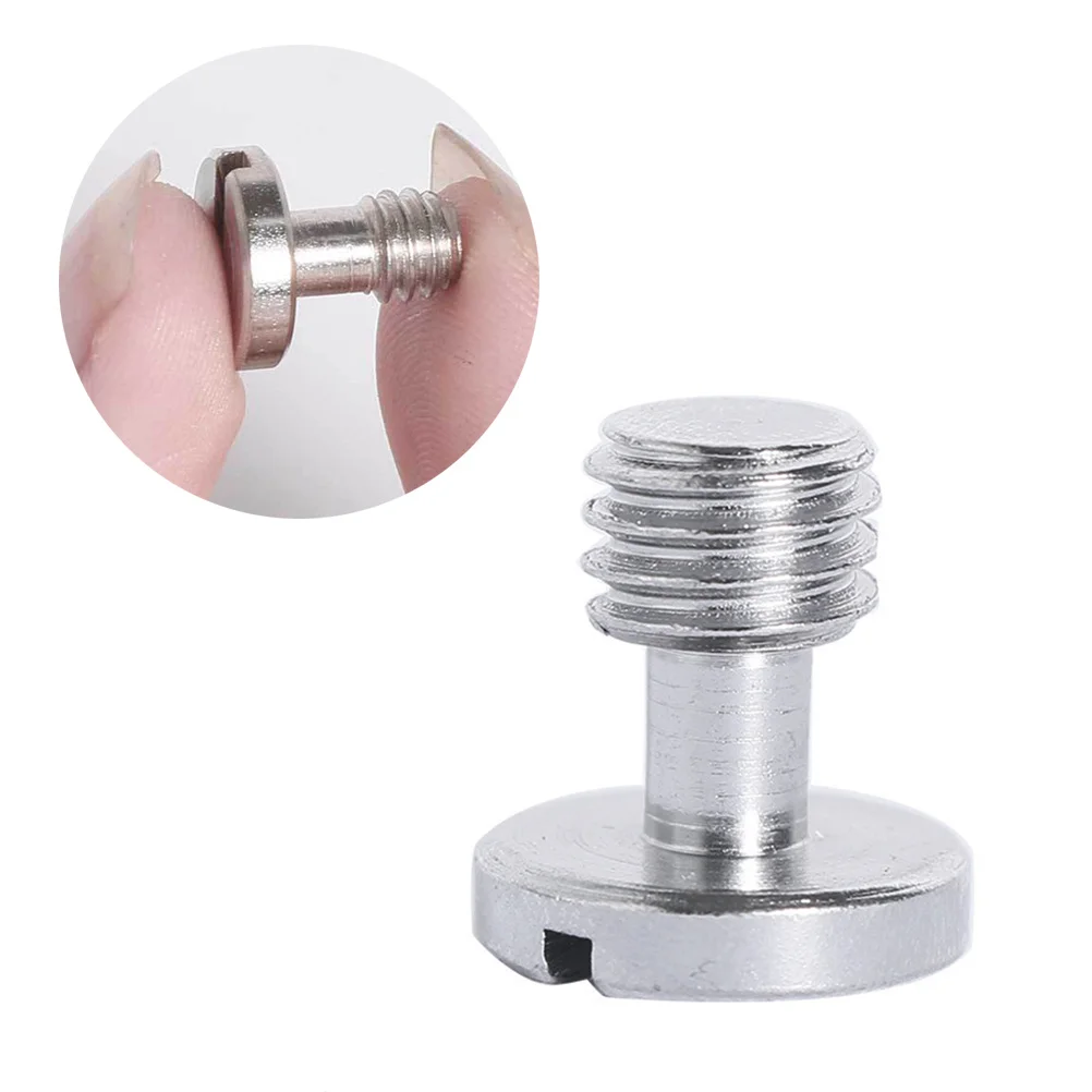 

4Pcs Camera Screw 3 8 Inch Flat Head Slotted Thread Adapter for Dslr Tripod Lens Mount Light Stand Use Camera Screw