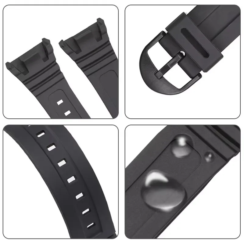 سيليكون حزام ساعة رياضية ل كاسيو 3239 W-96H-1A W-96H-1B W-96H-2A W-96H-3A W-96H-4A2 W-96H-4A W-96H-9A الساعات الإلكترونية