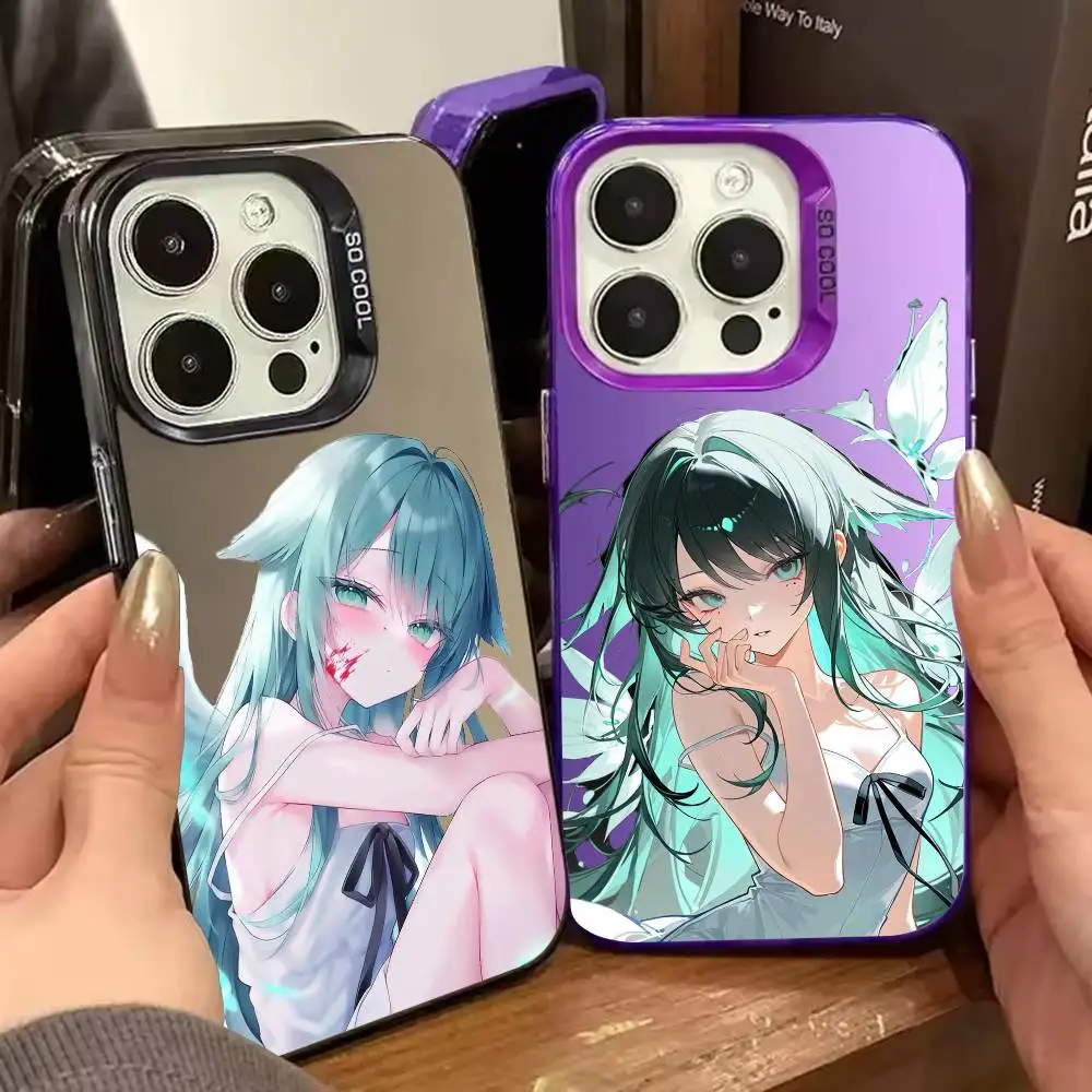 Saya No Uta Song of Saya Phone Case For iPhone 17 16 15 14 13 12 11 Pro Max Plus Silver candy Matte Cover
