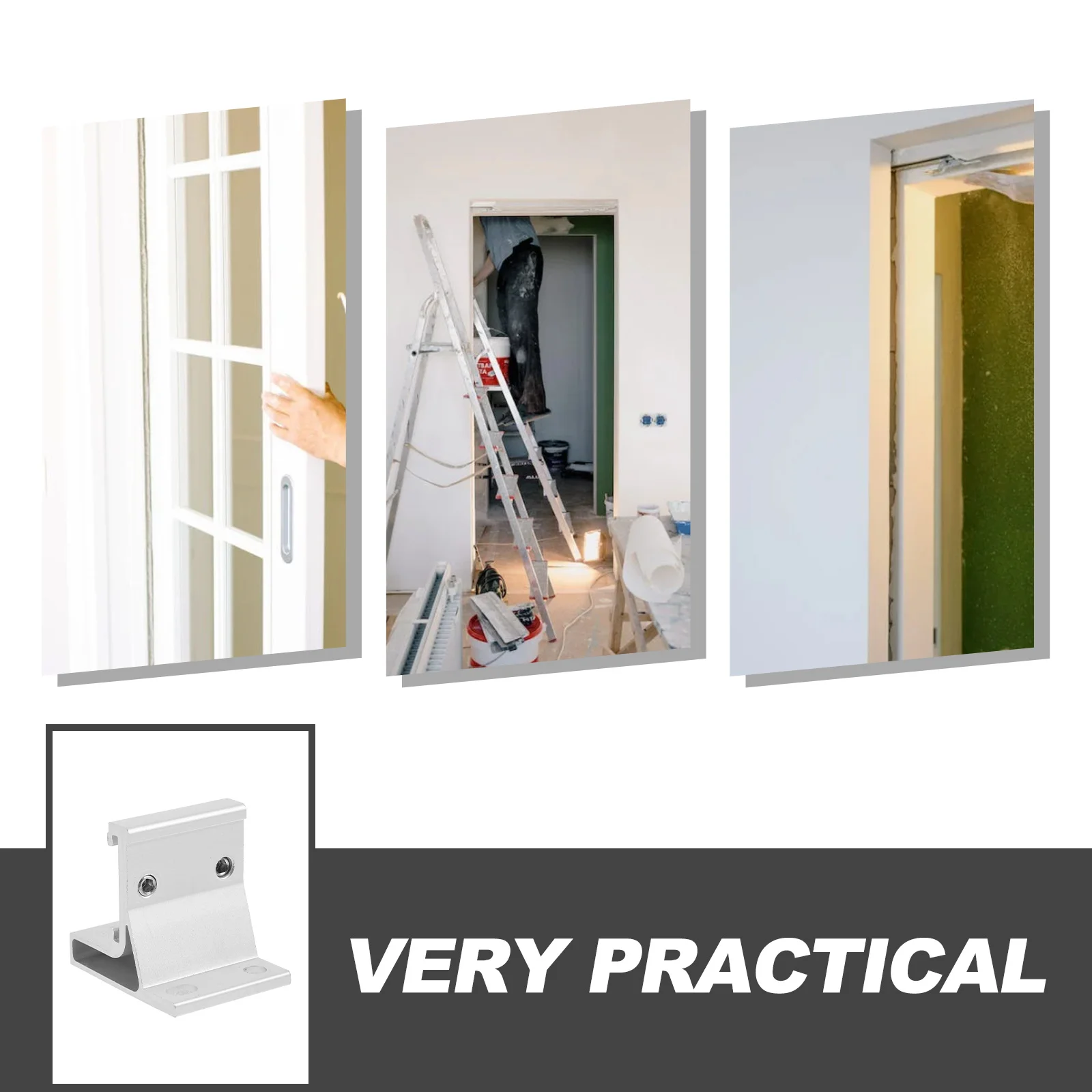 

Stainless Steel Slide Track Corner Bracket Side Hang Buckle Sliding Door Hardware Folding Door Accessories Rail Guide Rail