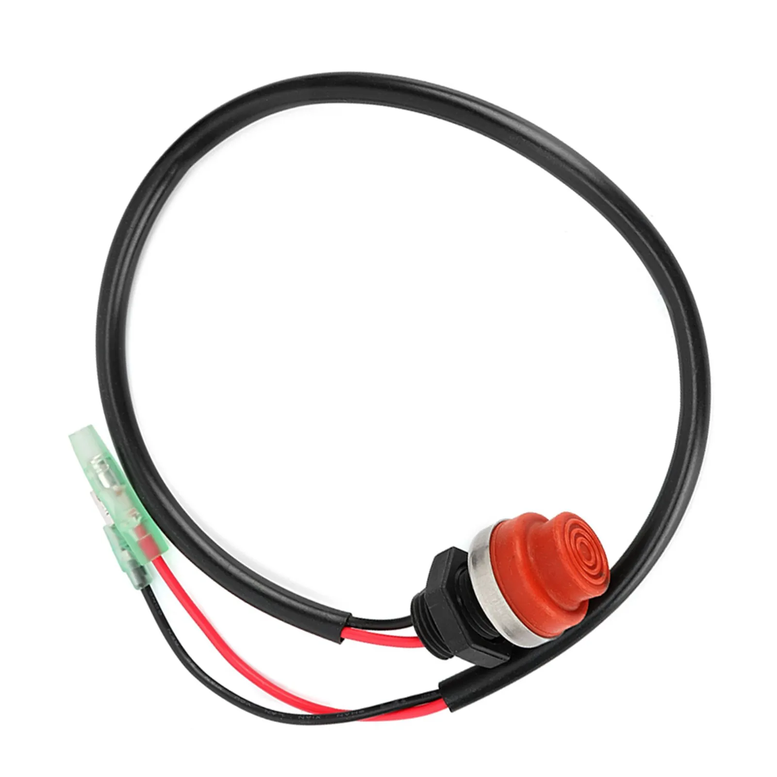 Start Stop Switch for Marine Boat Yacht Outboard Engine Start Stop Switch ABS Keyless Push Button Waterproof Wire 17.72inch